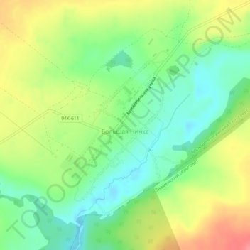 Большая Ничка topographic map, elevation, terrain