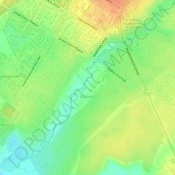 Марино topographic map, elevation, terrain