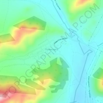 Поляковка topographic map, elevation, terrain