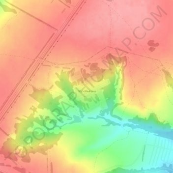 Воробьёвка topographic map, elevation, terrain