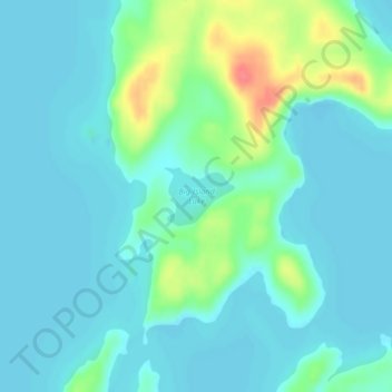 Big Island Lake topographic map, elevation, terrain