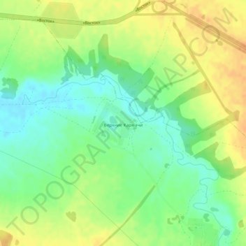 Верхние Кармачи topographic map, elevation, terrain