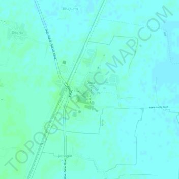 Piania topographic map, elevation, terrain