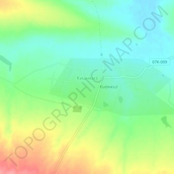 Кианкиз topographic map, elevation, terrain