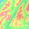 Loch Ericht topographic map, elevation, terrain