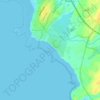 Broad Beach topographic map, elevation, terrain