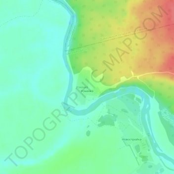 Усманка topographic map, elevation, terrain