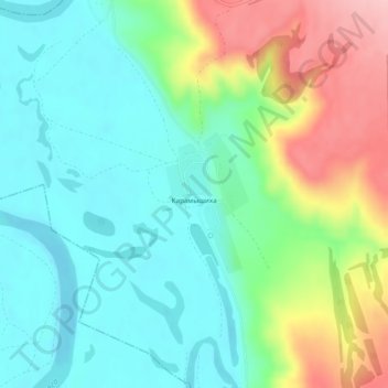 Карамышиха topographic map, elevation, terrain