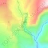 Okatse canyon topographic map, elevation, terrain