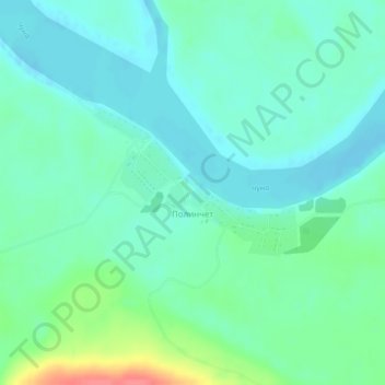 Полинчет topographic map, elevation, terrain