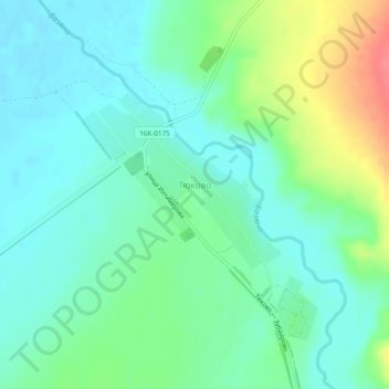 Тюково topographic map, elevation, terrain