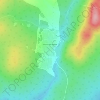 Александровка topographic map, elevation, terrain