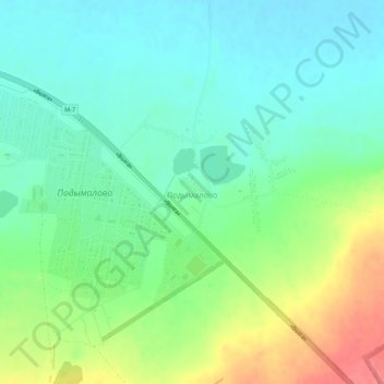 Подымалово topographic map, elevation, terrain