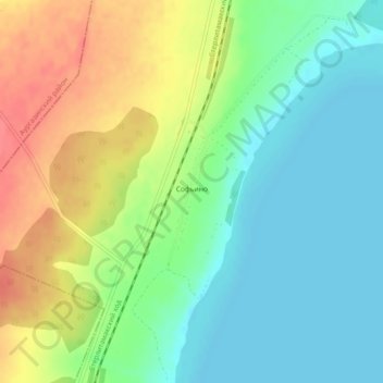 Софьино topographic map, elevation, terrain