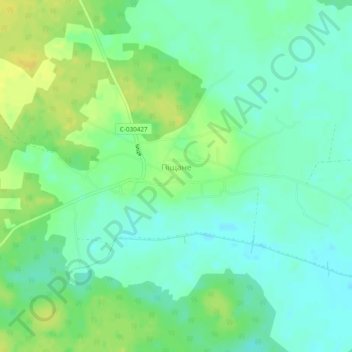 Pishchane topographic map, elevation, terrain