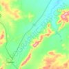 Mazowe River topographic map, elevation, terrain