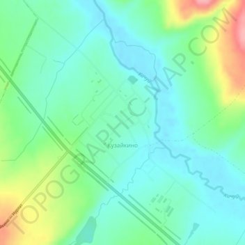 Кузайкино topographic map, elevation, terrain