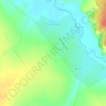 Подлубово topographic map, elevation, terrain