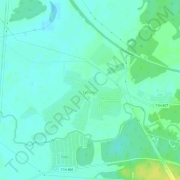 Гилёво topographic map, elevation, terrain