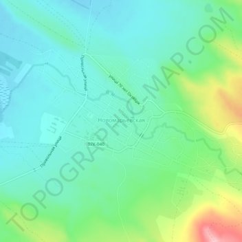 Новомарьевская topographic map, elevation, terrain