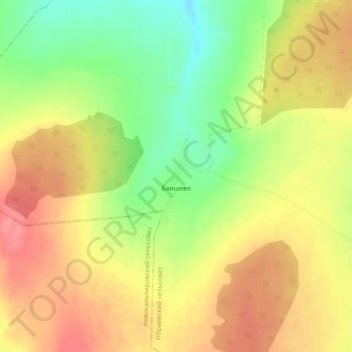 Баишево topographic map, elevation, terrain