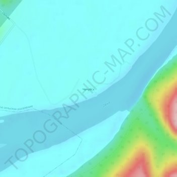 Чечуйск topographic map, elevation, terrain