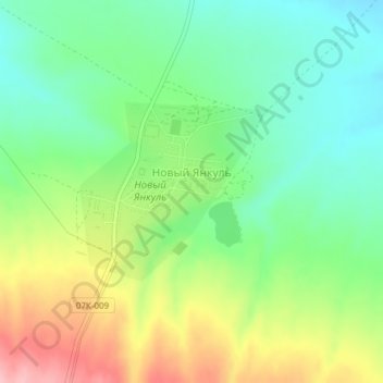 Новый Янкуль topographic map, elevation, terrain