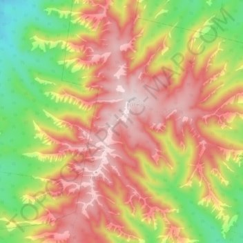 Крака topographic map, elevation, terrain