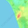 Playa de La Barrosa topographic map, elevation, terrain