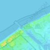 Strandreservaat IJzermonding topographic map, elevation, terrain