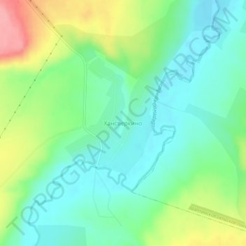 Хансверкино topographic map, elevation, terrain