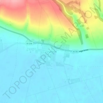 Snainton topographic map, elevation, terrain