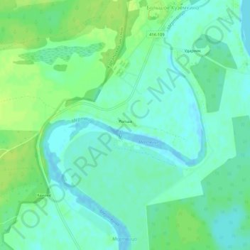 Ропша topographic map, elevation, terrain