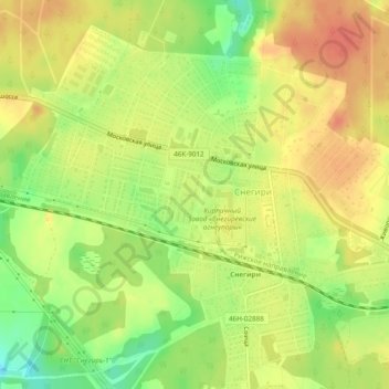 Снегири topographic map, elevation, terrain