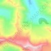 米堆冰川 topographic map, elevation, terrain