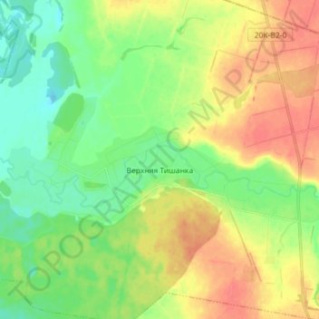 Верхняя Тишанка topographic map, elevation, terrain