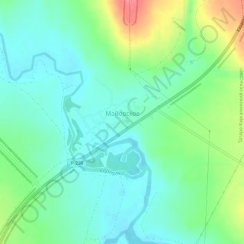 Майорское topographic map, elevation, terrain