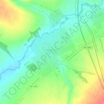 Малая Елга topographic map, elevation, terrain