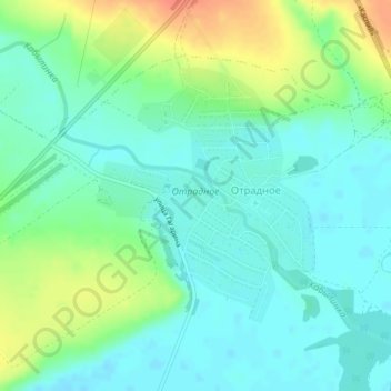 Отрадное topographic map, elevation, terrain