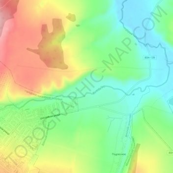 Белебейка topographic map, elevation, terrain