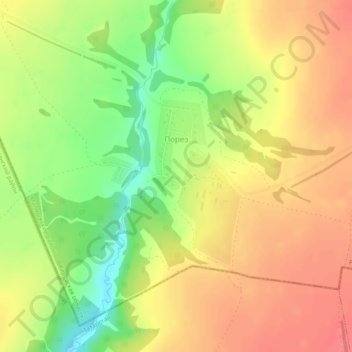 Порез topographic map, elevation, terrain