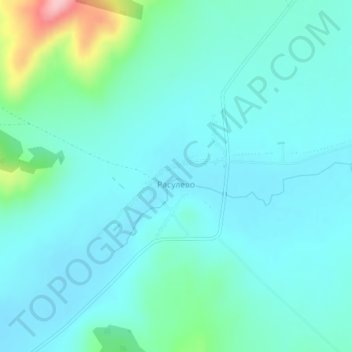 Расулево topographic map, elevation, terrain