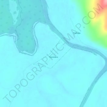 Героевка topographic map, elevation, terrain