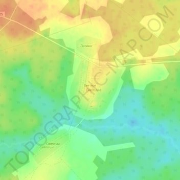 Светлое topographic map, elevation, terrain