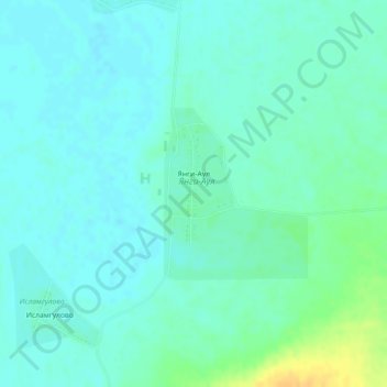 Янги-Аул topographic map, elevation, terrain