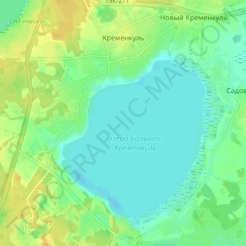 Кременкуль topographic map, elevation, terrain