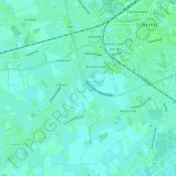 Vondelbeek topographic map, elevation, terrain