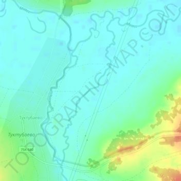 Бишкиль topographic map, elevation, terrain