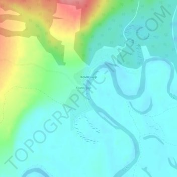 Коммунар topographic map, elevation, terrain