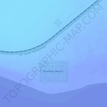 Bombay Beach topographic map, elevation, terrain